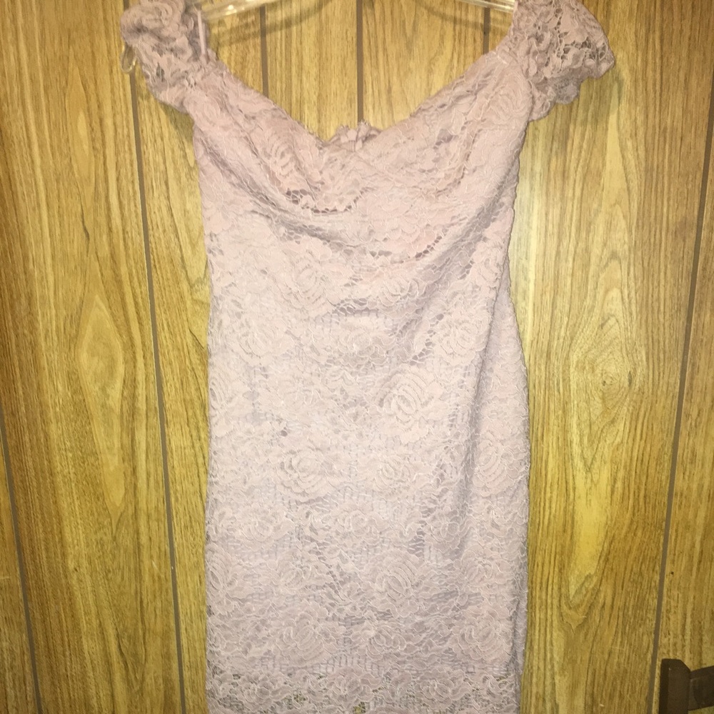 Mauve lace dress